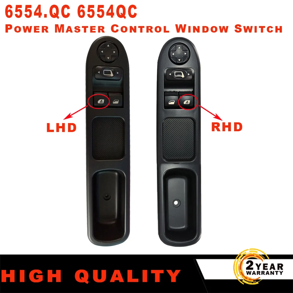 

6554.QC 6554QC LHD / RHD Front Power Master Window Switch Console For Peugeot 207 Stufenheck 2007-2014 for Citroen C3 Picasso