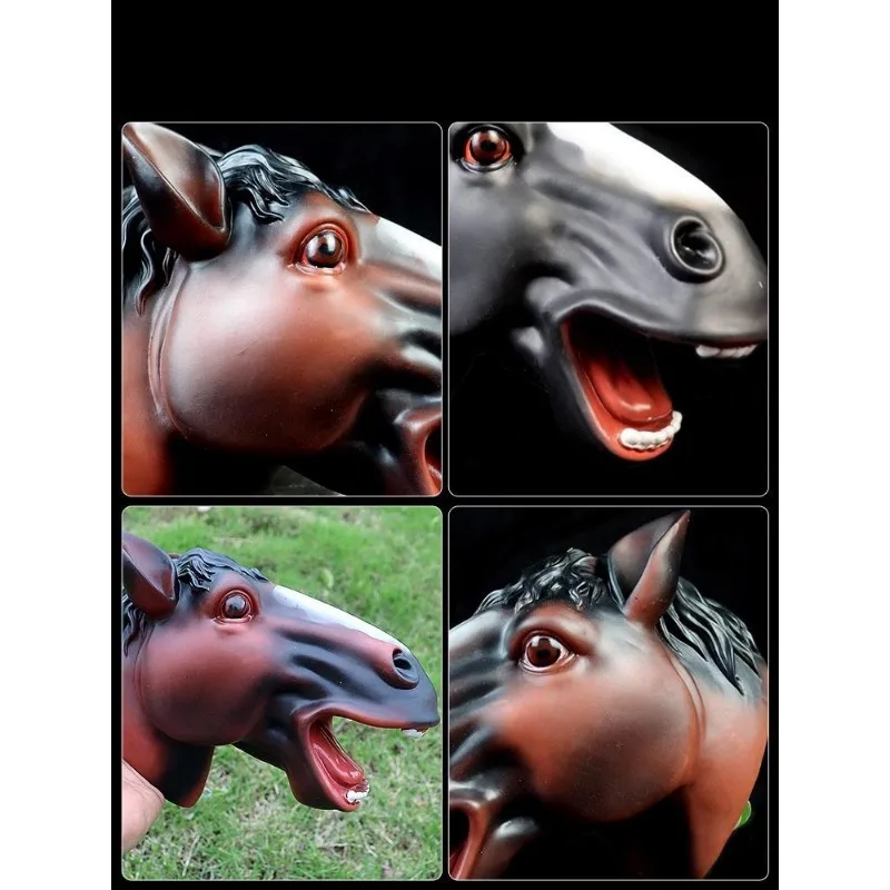 Halloween Wildlife Hand Puppets Soft Rubber Gloves Cosplay Animal Hand Puppets Fun Parent-Child Play Prop for Kid birthday party