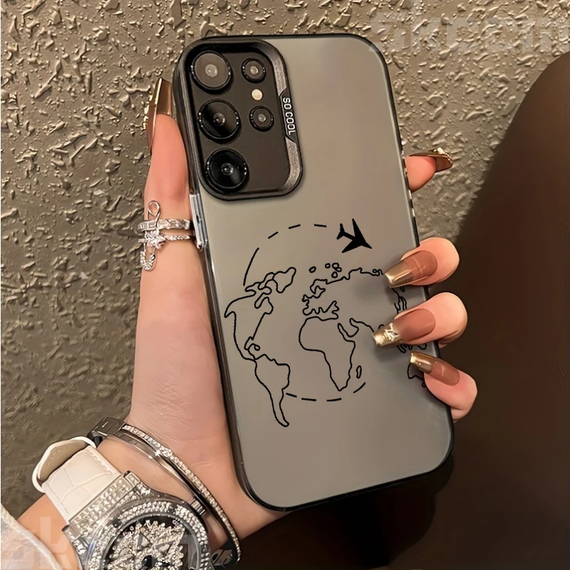 Black Aircraft Route Marking Design Phone Case