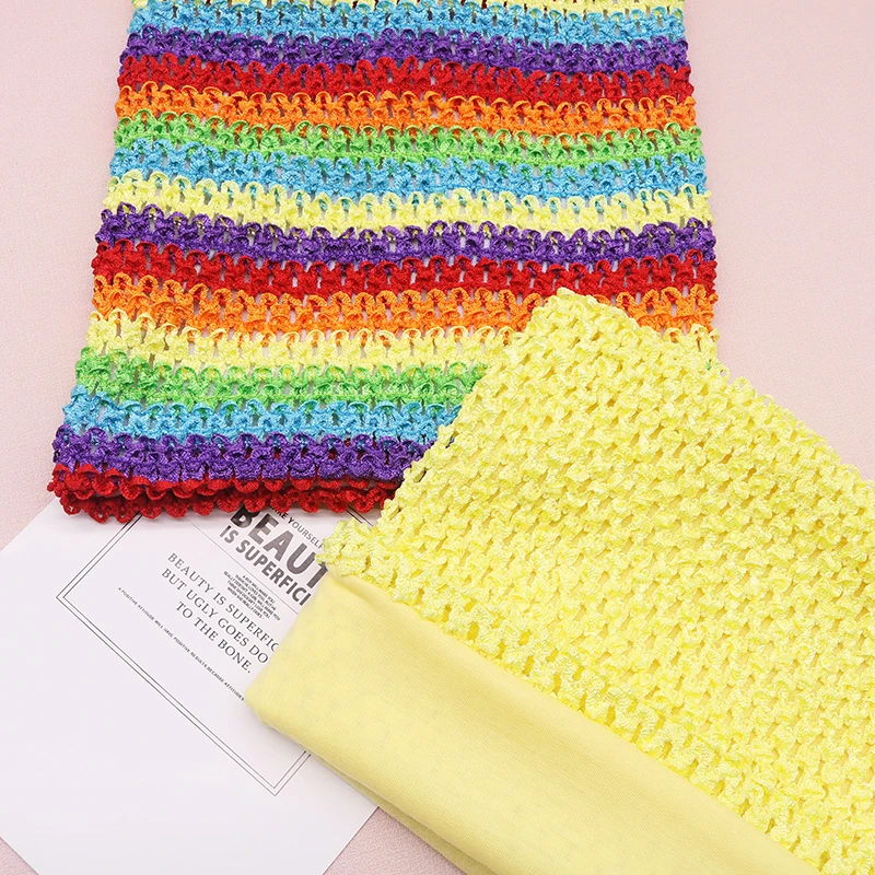 1pc 8/10/12inch Tutu Tube with Lined Soft Crochet for Girl Handmade Elastic Wrapped Chest Girls DIY Skirt Dress Accessories Gift