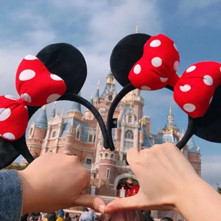 Mickey Mouse Ear Headband - Sequin Hair Hoop for Girls Birthday Party