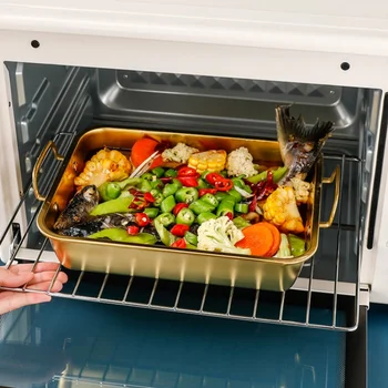 Stainless Steel Deep Baking Tray – Roasting & Serving Pan 1