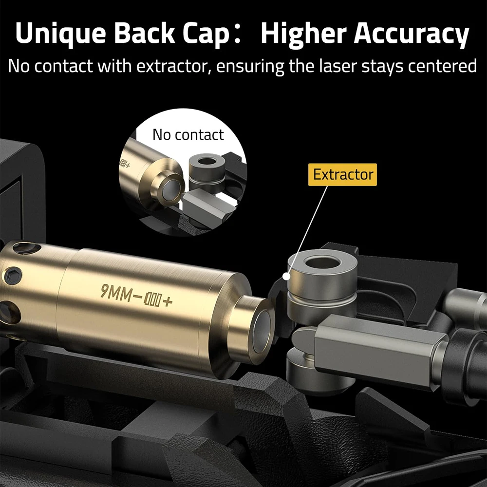 Tactical Magnetic Bore Sight Laser for 9mm 5.56mm 223 Red Laser Bore Sighter with 6 Batteries Lazer Zeroing Cartridge Sight