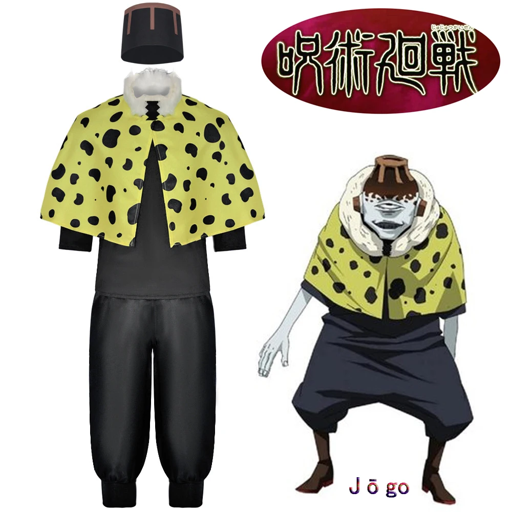 Jujutsu Kaisen Jogo Black Suit and Hat Cosplay Costume