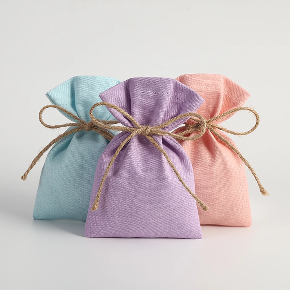 50Pcs Jewelry Pouches Cotton Burlap Bucket Drawstring Luxury Small Jewelry Party Wedding Gift Packaging bag For Rings Pendant 1 pair fashion elastic adjustable arm cuffs bands men s wedding accessories armband shirt sleeve rings party cuff clothing p1e3