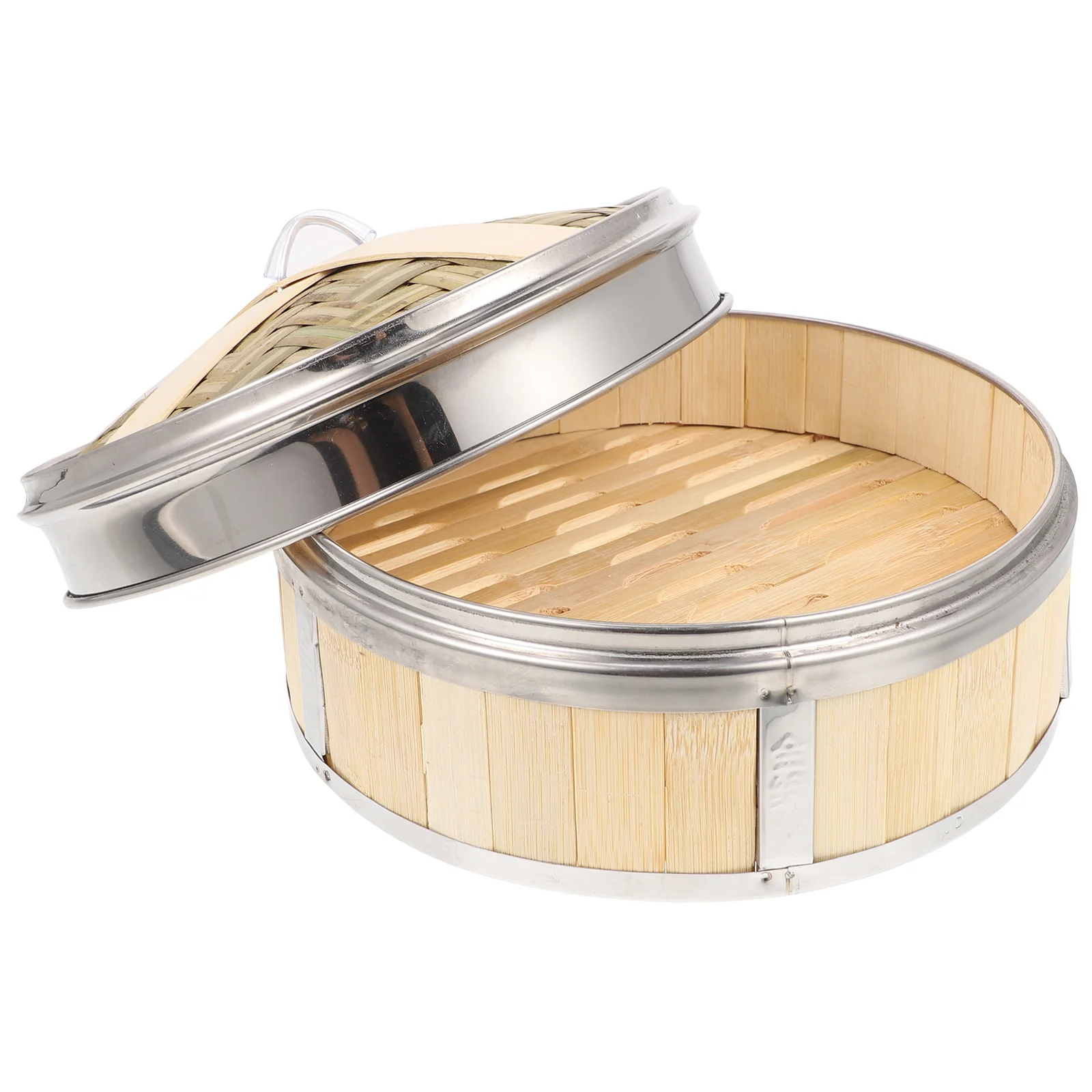 

Bamboo Steamer Kitchen Cooking Safe Food Asian Basket Premium Household Stainless Steel for
