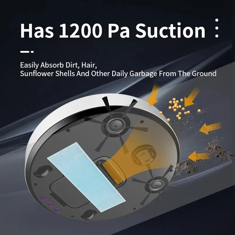 روبوت كنس ذكي للمنزل ، مكنسة كهربائية صغيرة ، كنس...