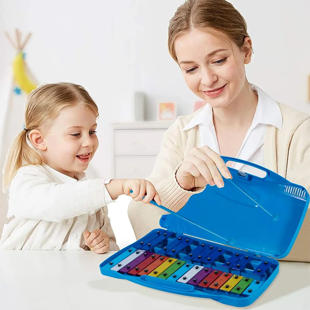 Xylophone toys Wooden piano toy for toddlers Metallophone Hand bell 25 tones