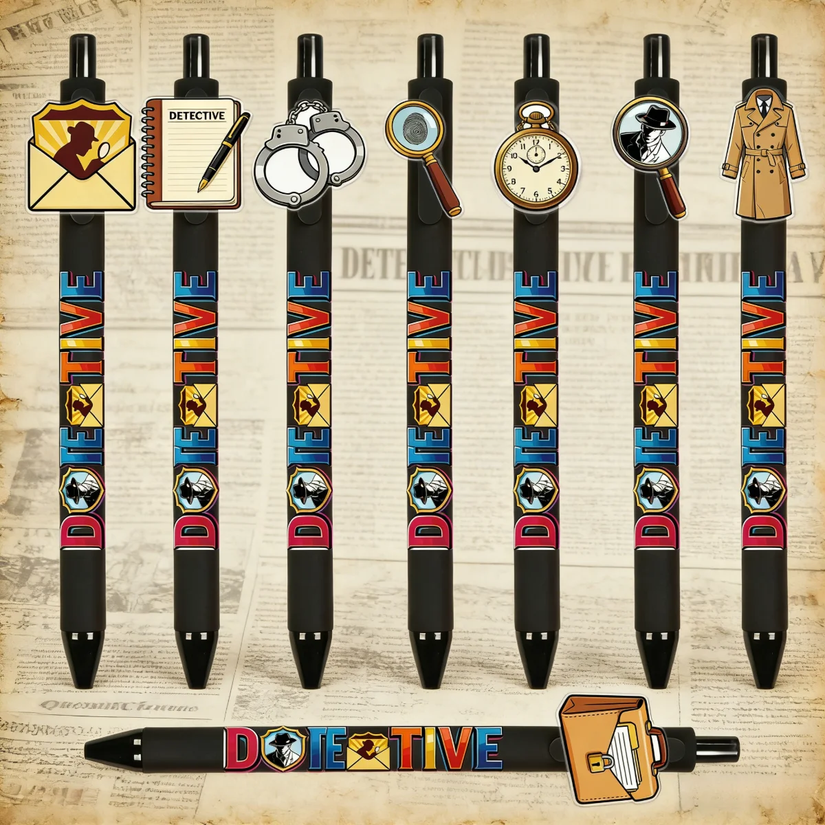 Detective-Themed Exclusive Ballpoint Pen Set