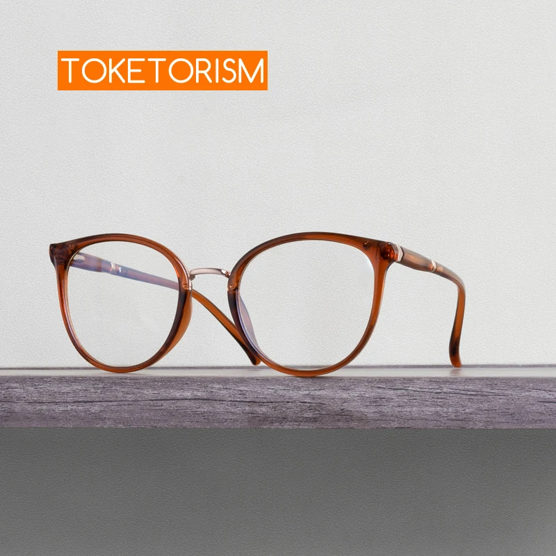 

Toketorism Retro Women's Anti Blue Computer Glasses Fashion Optical Eyeglasses Frame 10023