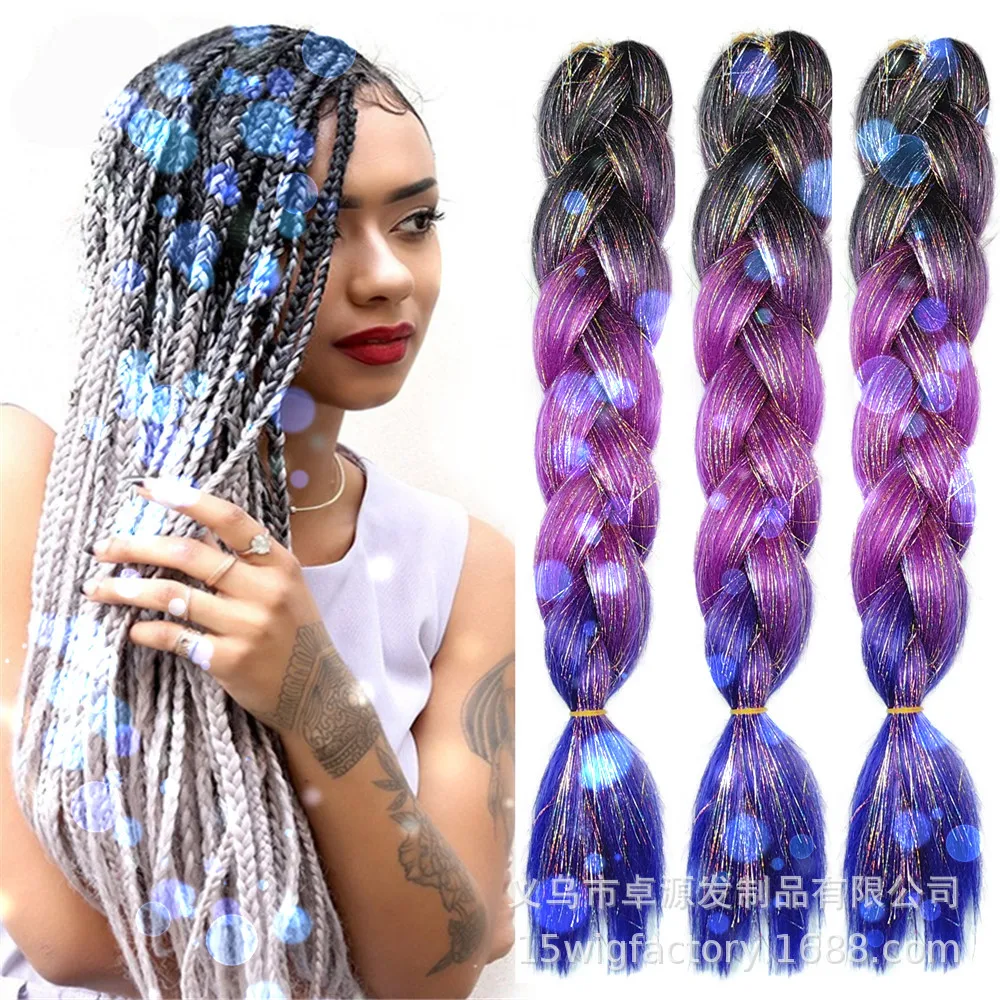 

New Motorcycle Helmet Braids Woman Braid Wig For Multi Colors Twist Dual Pigtail Ponytail With Bow