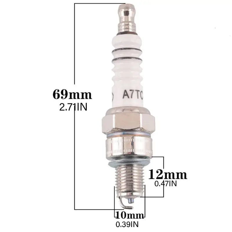 A7TC 10mm GY6 50cc 70cc 90cc 125cc 150cc 용 레이싱 스쿠터 전극 점화 플러그
