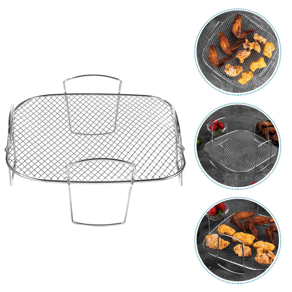 

Air Fryer Stainless Steel Grill Drying Steaming Rack Vegetable Dehydrating Barbecue Bread Dehydrator for Toast Basket Baskets