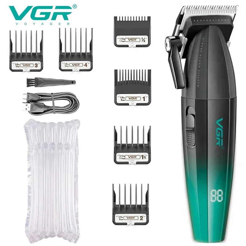 VGR المهنية مقص الشعر الكهربائية للرجال قابلة للشح...