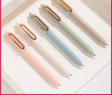 Deli – stylo à Gel à pression, stylo Signature à haute valeur, grande capacité, balle mignonne, couleur créative, 0.5mm, pour étudiant, bureau efficace