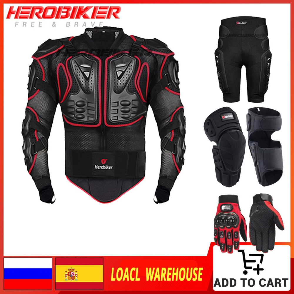 

Мотоциклетная куртка HEROBIKER, полноразмерная броня для мотокросса, защитное снаряжение для езды на мотоцикле