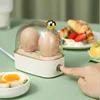 Electric Egg Boiler Automatic Cooker Rapid Egg Boiler Breakfast Machine Multifunctional Egg Cooker 2 Eggs Portable Food Steamer 2