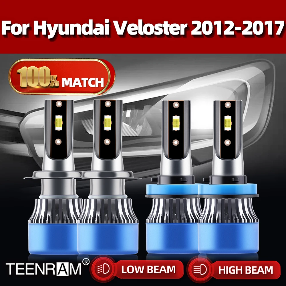 

Led Lights 40000LM Car Headlight Bulbs 6000K White Turbo Auto Lamps 12V For Hyundai Veloster 2012 2013 2014 2015 2016 2017