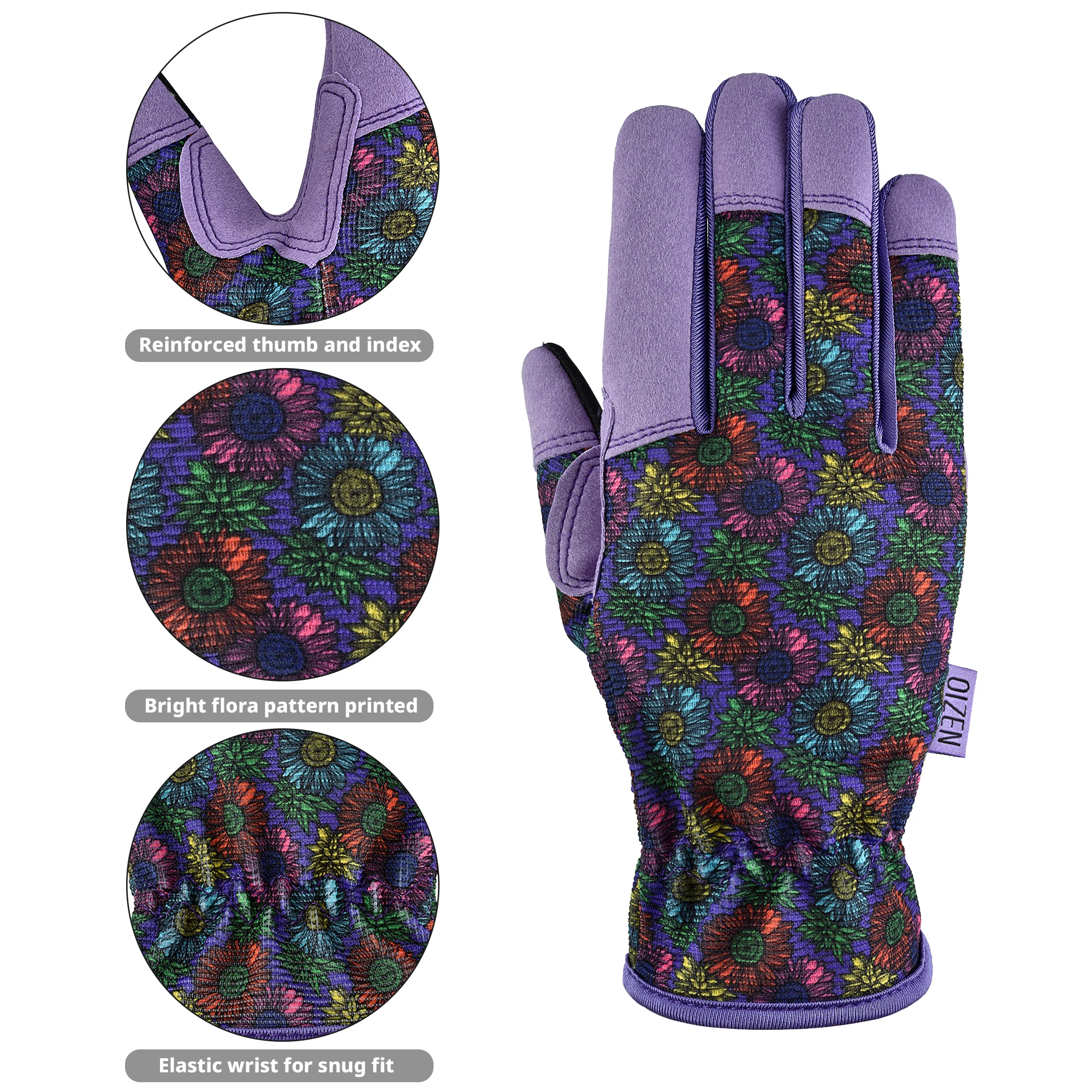 1Pair Gardening Gloves for Women light duty Breathable Touchscreen for Weeding Working Digging Planting Garden Gloves 2