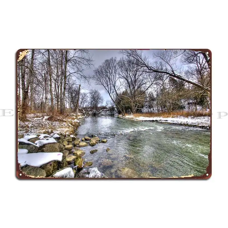 

Winter Landscape Metal Sign Pub Party Wall Mural Customize Sign Tin Sign Poster