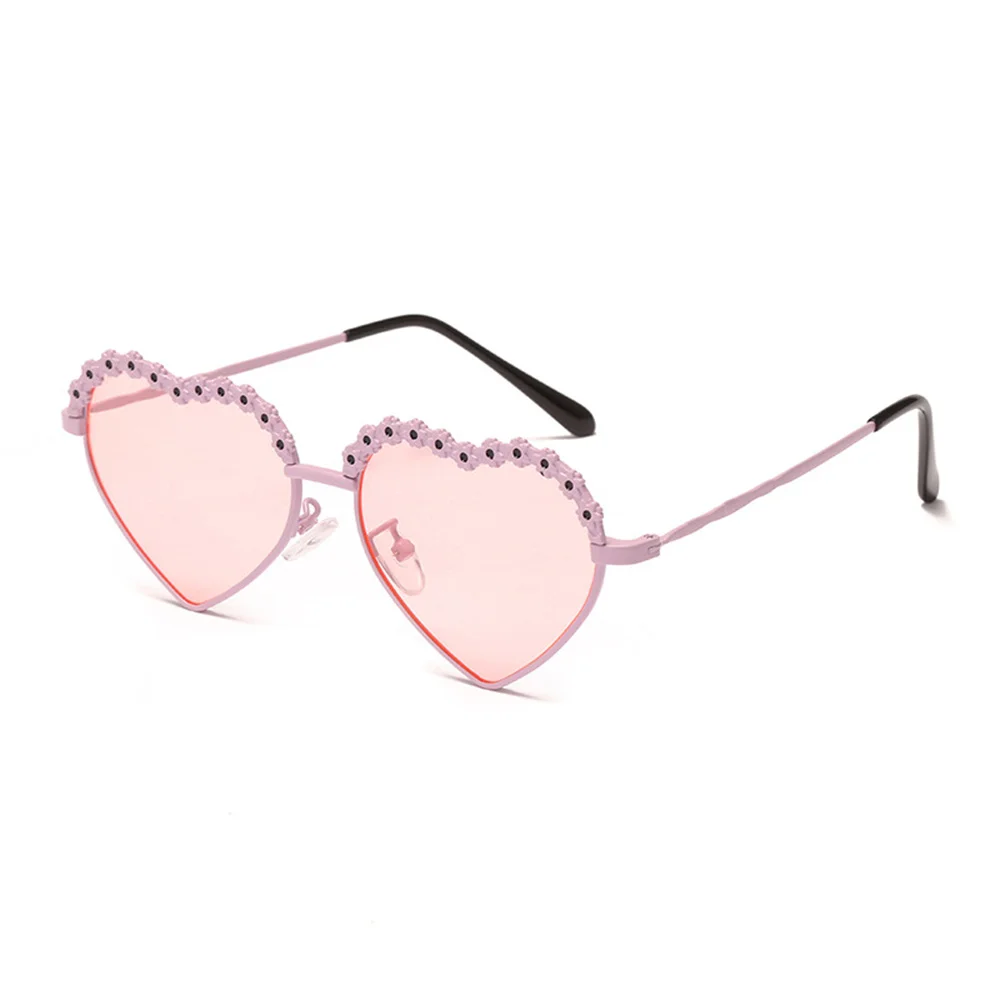 Fashion Kids Sunglasses Polarized Metal Frame Sun Glasses Girls Boys Heart Flower Children Mirror Baby Eyeglasses Uv400