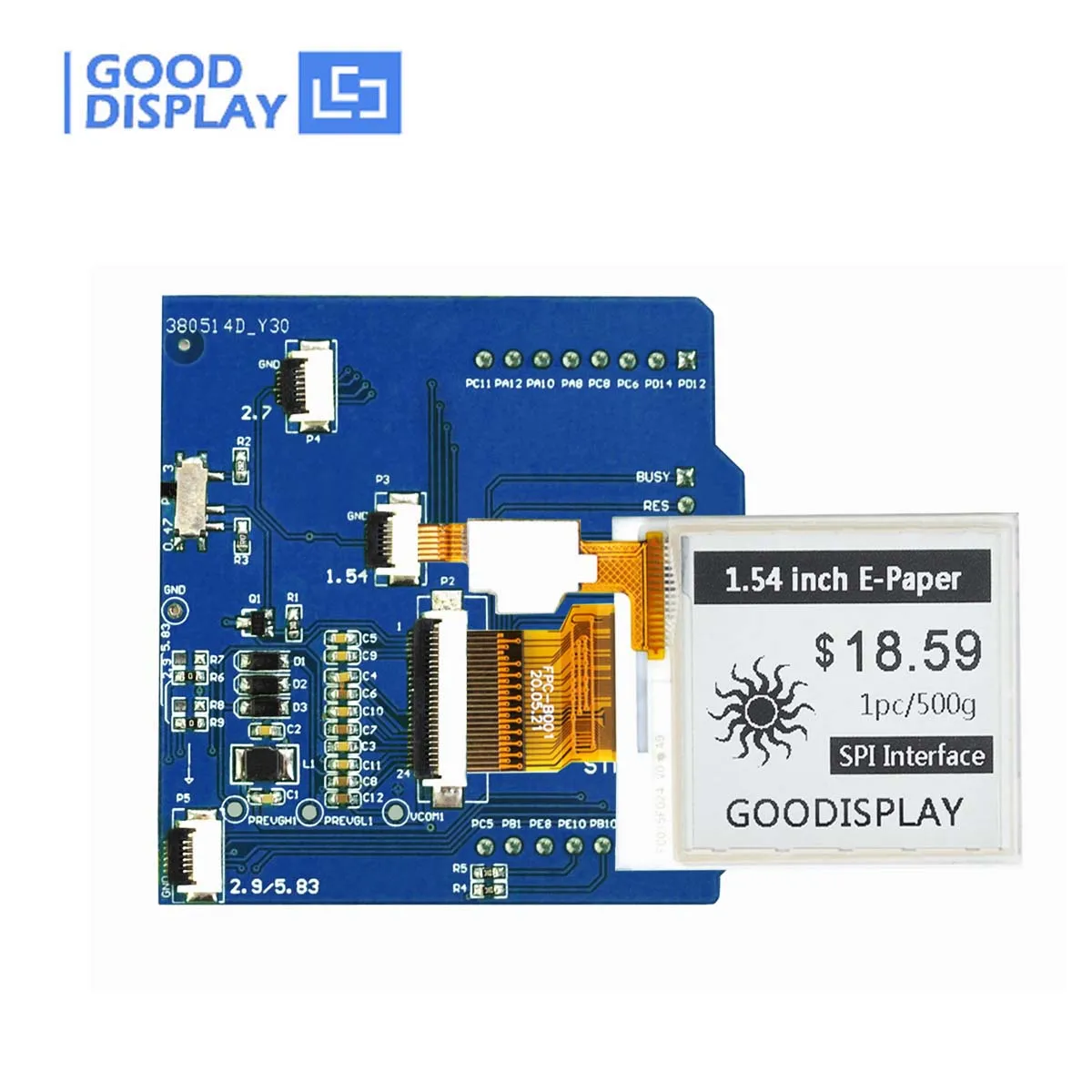 

1.54 Inch Touch Eink Epaper GDEY0154D67-T03 Square Display With Adapter Board STM32-T01