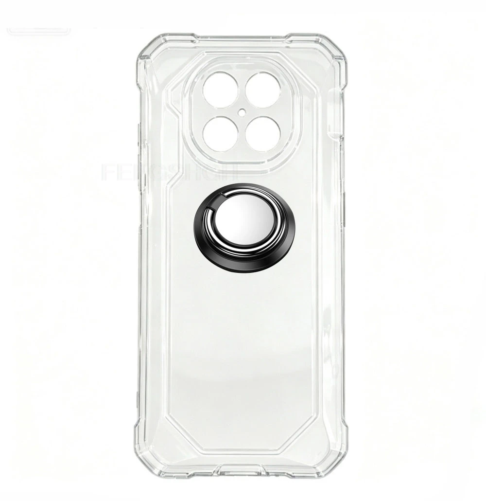 Durable Cubot KingKong ES5 Phone Cover with Back Ring Holder - TPU Soft Silicone Protective Case