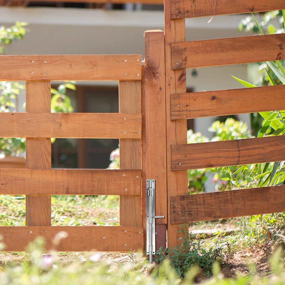 Thickened Stainless Steel Floor Latch Door Extended Wooden Welded Iron Surface Sliding Barn Lock Slide Bolt Hardware Gate Shed door latch
