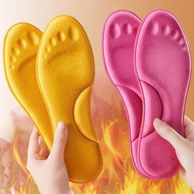 thumbnail image 4 of Plantillas térmicas autocalentables de piel de invierno de 2/6 piezas, plantillas de espuma viscoelástica gruesas para zapatos, plantillas cálidas para zapatos deportivos para mujeres y hombres, 4 of 5