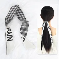 Summer Luxry Design Women Silk Ribbon Scarf Handbag Handle Wrap Bag Ribbon Scarf Women Girls Head Hair Wrist Ribbon Scarf 2