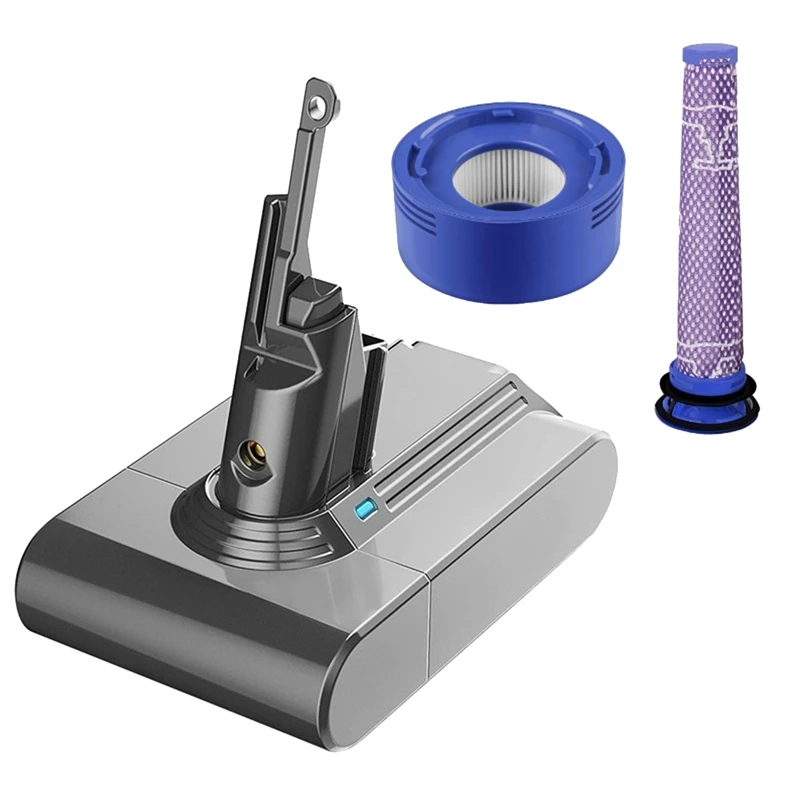 21.6V V7 Battery Adapter+Front/Rear Filters Replace For Dyson V7 FLUFFY