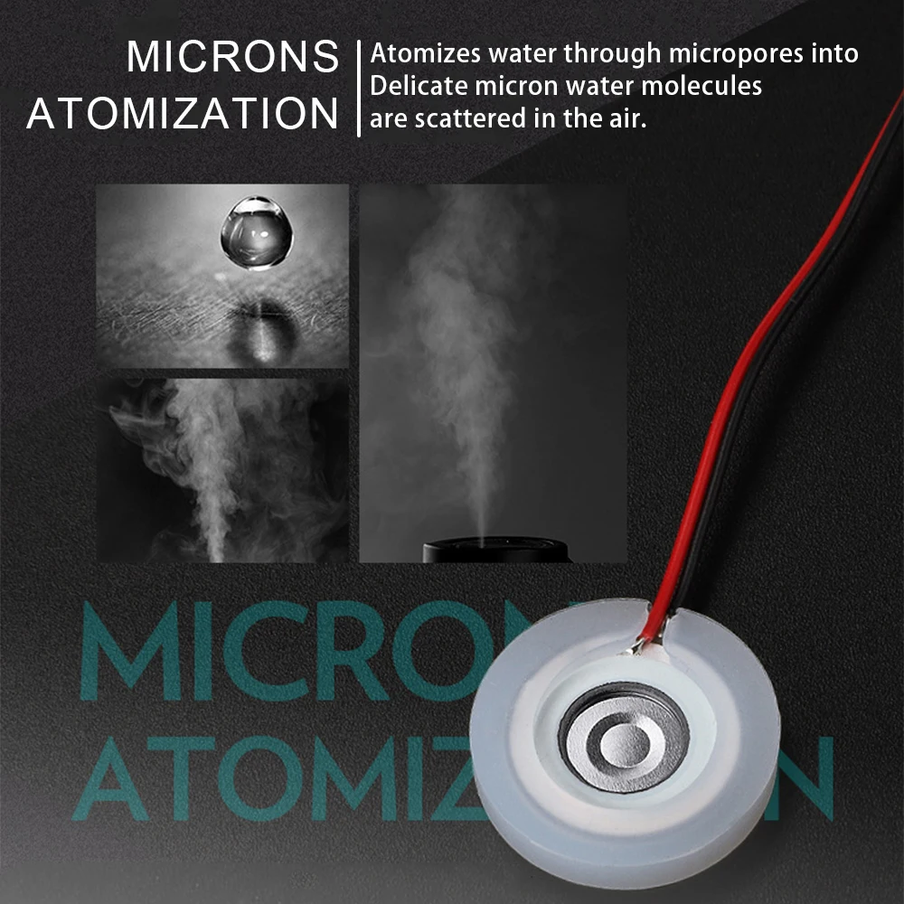 D20mm 110KHz Ultrasonic Mist Maker Microporous Atomizing Transducer Mist Maker Ceramic Humidifier 108-110KHz 3