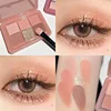 Pink Clear Glitter Eyeshadow Palette Matte Shimmer Orange Brown Shiny 4-Color Eye Shadow Girl Makeup Palette Lasting Cosmetic 5