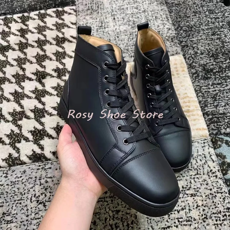 Men's and Women's Black Versatile Training Shoes Round Toe Lace-Up Flat Comfortable Sneakers Spring Autumn Fashion Concise Style 2