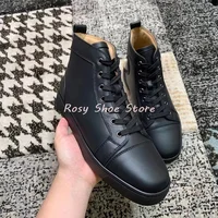 Men's and Women's Black Versatile Training Shoes Round Toe Lace-Up Flat Comfortable Sneakers Spring Autumn Fashion Concise Style 2