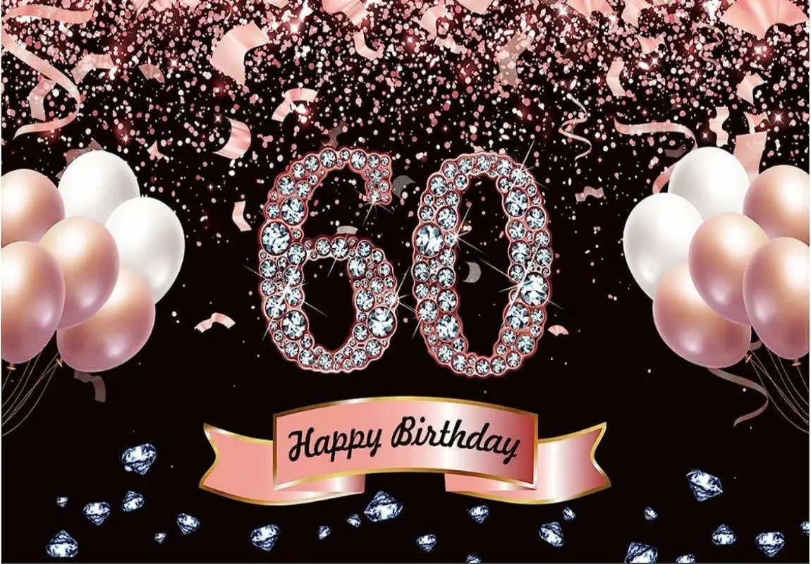 MonMon & Craft 'Cheers To 60 Years' Kuchendekoration – Glitzerndes Set Für 60. Geburtstagspartys