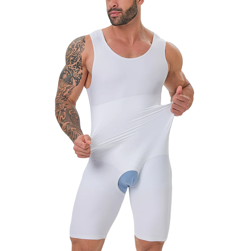 Mens Full Body Shaper Underwear Compression Bodysuit For Tummy Control Butt Lift Chest Slim Shapewear body shaper mens lingerie