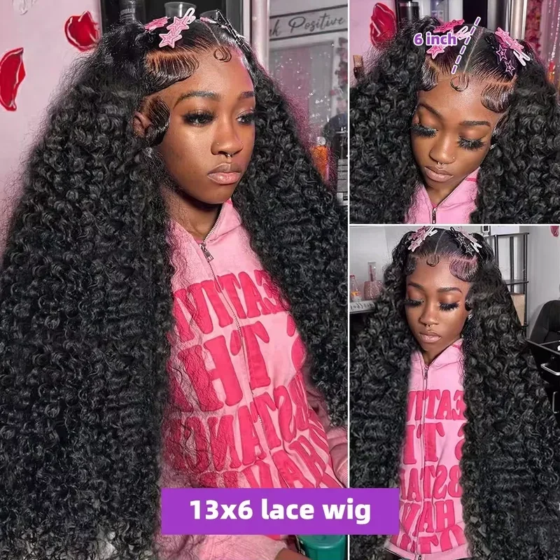 250% Density 13x4 HD Transparent Burmese Curly Human Hair Wigs 12A Human Hair Wigs With Spiral End Texture For Black Women