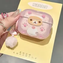 Kawaii Rilakkuma AirPods Protective Earphone Cover - Cute Anime Cartoon Design Gift - AirProdspro (A)