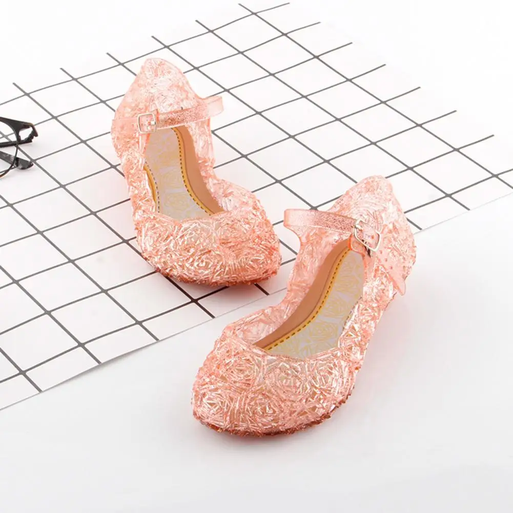 

Girls Shoes High Heel Charming PVC Performance Prop Children Sandals Girls Shoes
