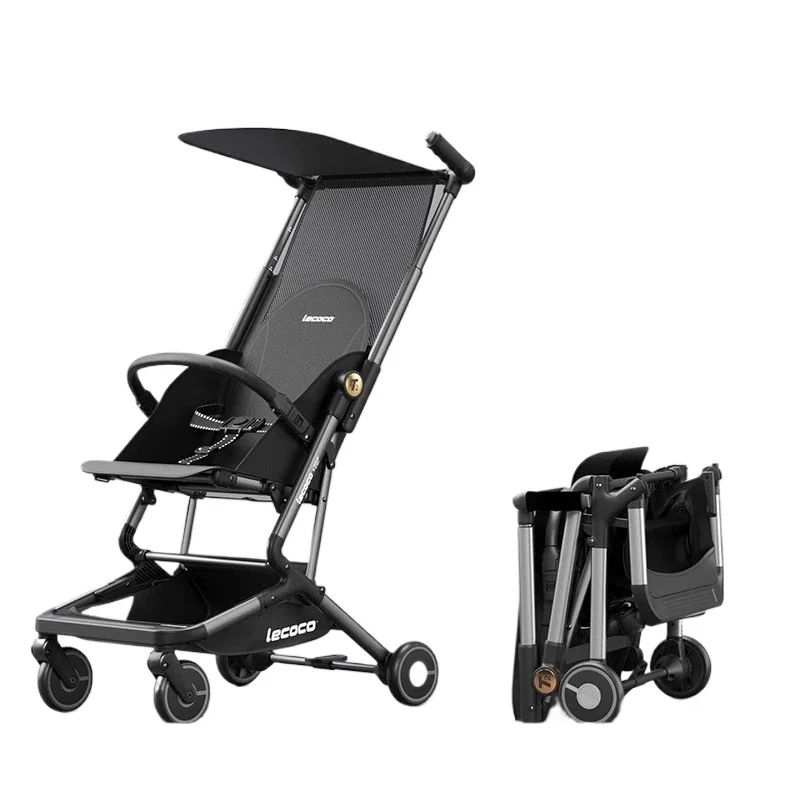 Portable Ultra Light Baby Stroller Four-wheel Foldable Baby carriage Travel Pram Multifunction trolley car for 1-3 years old