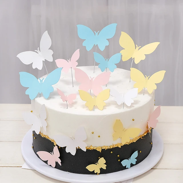 Novo Topo De Papel De Borboleta Para Aniversário Infantil, 11 Peças,  Decorações De Bolo, Borboleta, Casamento, Festa De Aniversário, Cupcake -  Materiais P/ Decoração De Bolo - AliExpress