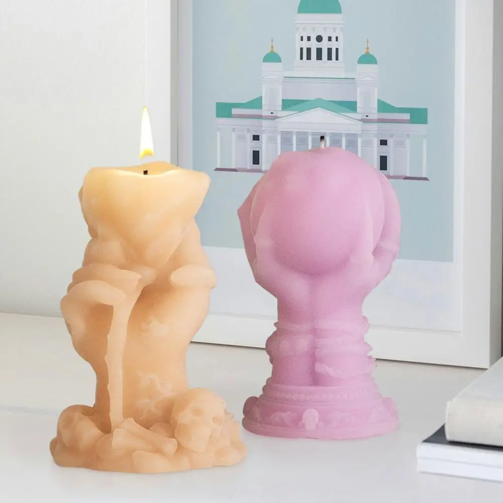 Large 3D Candle Mold Silicone Skeleton Hand Ball Mold Halloween Scene Decoration for DIY Crafts Aromatherapy Candle Soap