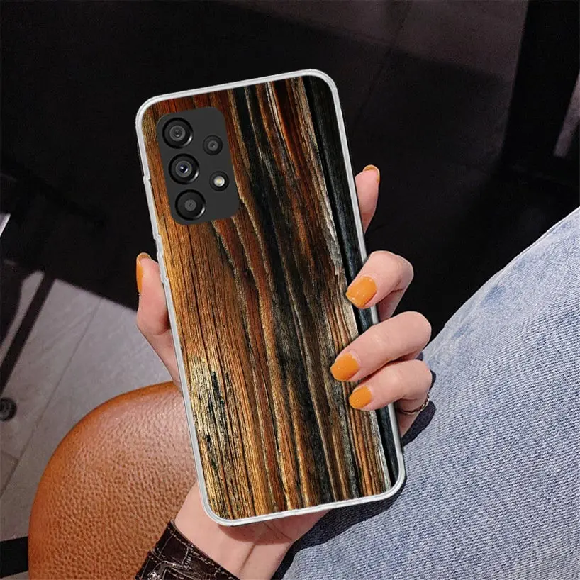 Wooden Pattern Phone Case - Stylish Natural Design