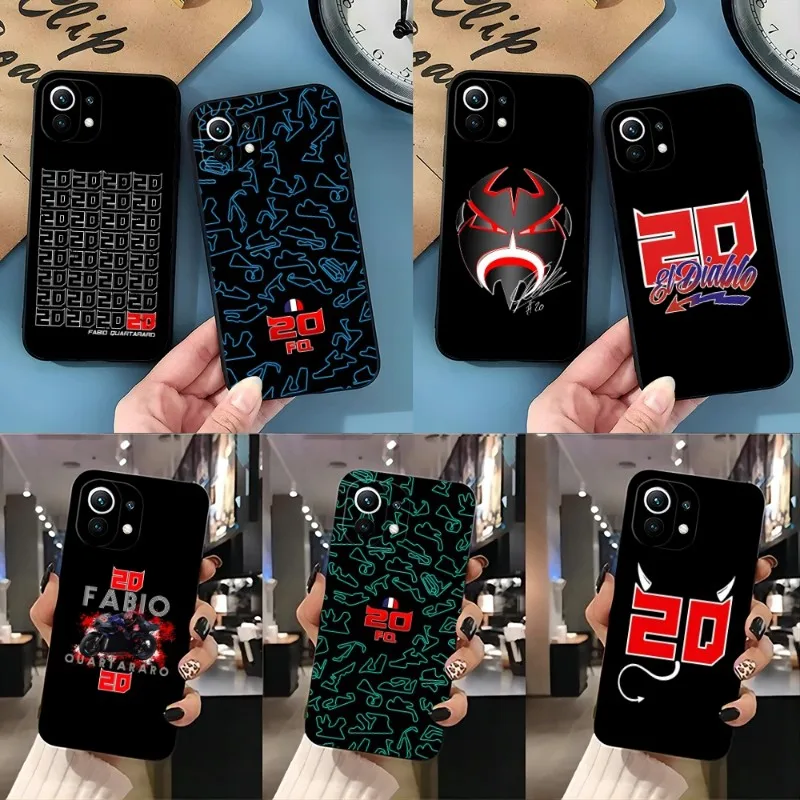 Custodia Per Telefono Fabio Quartararo 20 Per Xiaomi 11T 11X 11 13 12 12X 10T 10Tpro 10S 10Pro Pro Lite Ulltra Mix4 Civi Funda Cover Nera