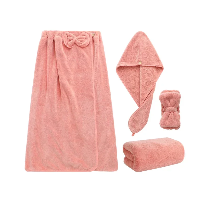 4PCS/SET Microfiber Woman Shower Bath Towel Hair Towel Face Set for Adults Bath and Sauna Towels Bathroom Quick Drying bath towels microfiber cleaning towel microfiber towel set microfiber hair towel