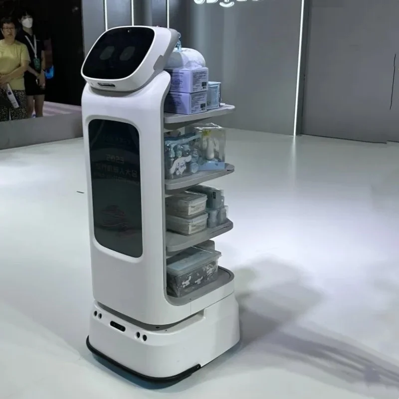 Robot di Consegna Personalizzato per Ristoranti, Hotel, Caffetterie - Robot Cameriere Intelligente per Servizio di Consegna Cibo - immagine 2