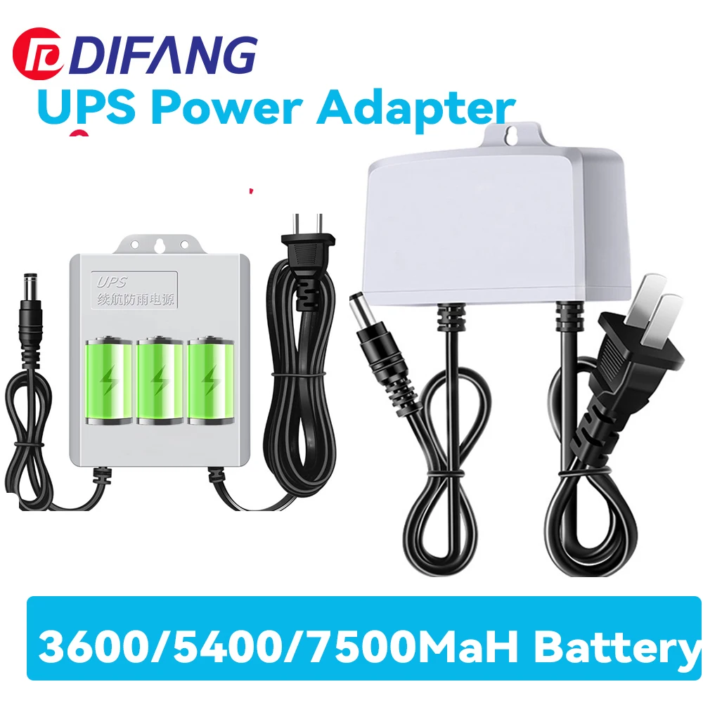 DIFANG Battery UPS Power Supply Camera Uninterruptible Backup Power Adapter 7500mAh Emergency Power Outage 1