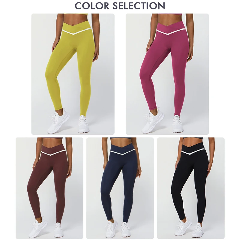 Women High Waist Yoga Pants Buttery Soft Slim Fit Gym Leggings Breathable Quick Dry Workout Tights Female Running Sportswear