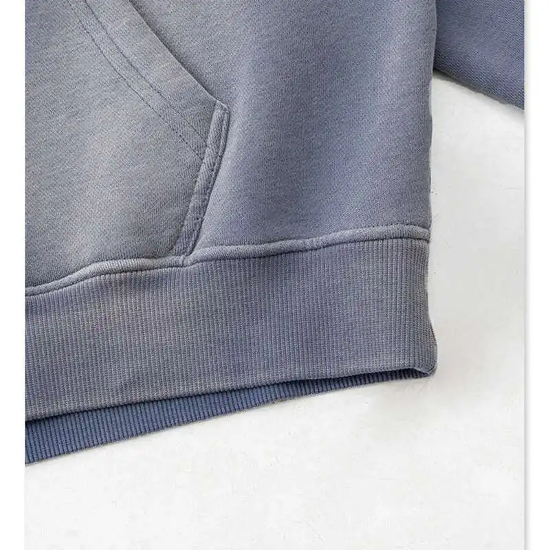 PFNW 2025 Spring High Street Vintage Washed Digital Padded Hooded Sweatshirt Men's American Loose Oversized Pullover Top 28W5695